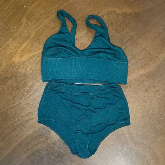 Parade Lush Rib Matching Green Set, Size XS - Picture 1 of 6